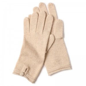 προσαρμοσμένο full finger fashion χαριτωμένο 100% αγνό κατσικίσιο κασμίρι απλό Χειμερινά γάντια πλεκτά χειμώνα Ζεστό γυναικείο γάντι από κασμίρι πολυτελείας