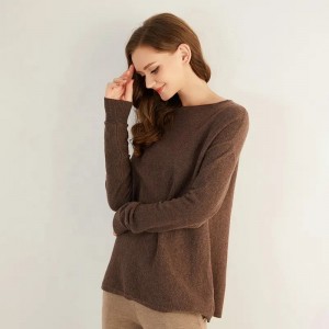 warna kopi lengan panjang christmas custom knitted sweater bersaiz besar koleksi musim sejuk wanita pullover