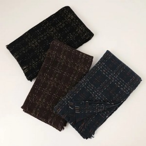 inner mongolia 100% wool scarves shawl stoles custom fashion weave check tassel winter wool scarf