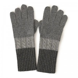 Zimske rukavice od 100% kašmira s rukavicom s rukavicom s kabelom osjetljivim na dodir, pletene ženske muške toplinske modne rukavice s punim prstima od kašmira
