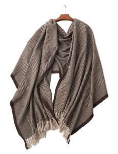 2021 hiver long gland mode dames laine écharpe logo personnalisé concepteur femmes laine chevrons foulards châles poncho