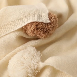 lyxig varm kashmir filt tillverkare grossist säng chunky stickad supermjuk swaddle barn nyfödda baby kast för vinter