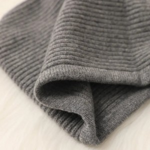 Custom 100% kasjmier bivakmuts winter hoodie hoed borduren logo luxe Mode rib gebreide warme trekkoord beanie voor vrouwen