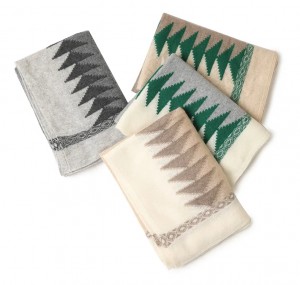 tilpasset logo vinter juletre design kashmir skjerf luksus kvinner stilig varm vanlig strikket skjerf sjal