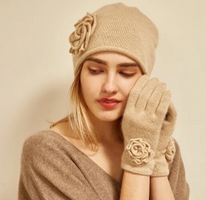 celoprsté hladké pletené kozí kašmírové pletené rukavice zimní móda dámské zateplené dlouhé luxusní vlněné teplé rukavice na zimu