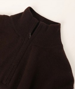 Suéteres de punto de Cachemira pura de cuello alto con cremallera para hombre suéter de Cachemira de manga larga de punto de color sólido personalizado