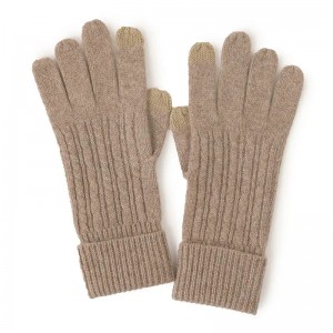 εσωτερική Μογγολία καθαρό κασμίρ χειμωνιάτικα γάντια προσαρμοσμένη οθόνη αφής πλεκτά γυναικεία θερμική μόδα γάντια από κασμίρι με πλήρες δάχτυλο γάντια