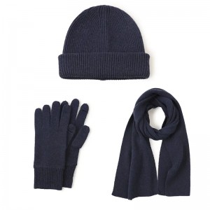 100% laine femmes filles hiver chaud écharpe chapeau et gant ensembles designer personnalisé mode dames tricoté laine bonnet écharpes gants costume