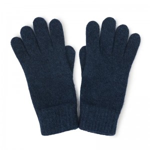 Accesorios de moda de lujo para hombre invierno 90% lana 10% Cachemira guantes de dedo completo guantes de punto lisos para hombre
