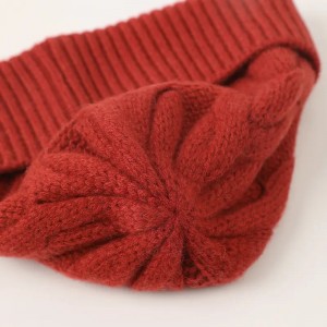 зимска капа од чист кашмир, дизајнерско лого со обична боја, плетена женска шапка со манжетни кашмир