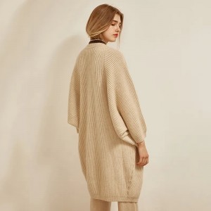 зимни дамски пуловери плетени дрехи по поръчка плетени вътрешни монголски чист кашмир дамски горен пуловер дълга жилетка