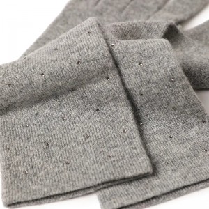 tilpasset helfinger kashmir vinterhansker søt mote smart termisk varme damer strikke lange hansker for kvinner