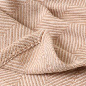 coperta di lana calda tessuta persunalizata in pile di designer per l'inverno in cashmere termicu in cashmere termicu per l'invernu