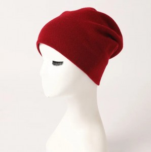 logo sulaman tersuai Wanita topi musim sejuk dua lapisan bergulung tepi fesyen mewah Warm Knit cashmere ny beanie caps