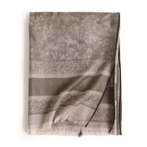 200'erne skov tiger print 100% kashmir tørklæde kvinder kvast luksus elegant mode blød vinter pashmina tørklæder sjal