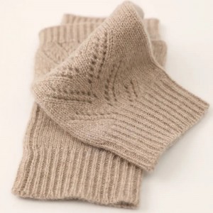 ihålig design mode vinter varma kashmirhandskar & vantar anpassade kvinnor dam fingerlösa stickade handskar