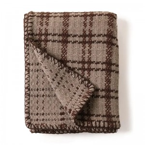 zimska putna karirana deka od flisa po narudžbi tartan nosivi krevet deka od 100% vune