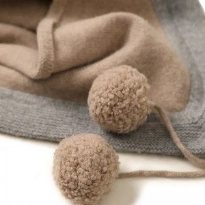 Super Soft winter warm baby kids knitted Blanket custom luxury 100% pure goat cashmere throw