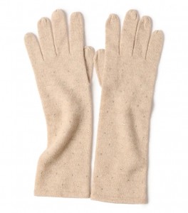 Guantes de inverno de cachemira de dedo completo personalizados, guantes longas de punto térmicos e intelixentes para mulleres.