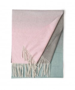 winter neck warmer gradient color cashmere scarves shawl custom embroidery logo organic cashmere scarf para sa mga kababaihan
