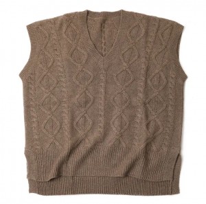 ritenga Knitting Fashion whakamarie Cashmere V-Kaki Wahine Sweater taura hoahoa karekau tangata pullover