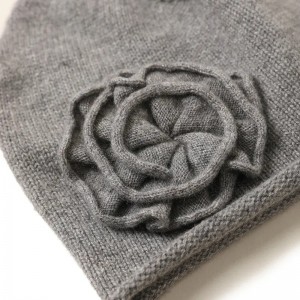 Dames kasjmier beanie wintermutsen custom designer Gebreide bennie caps met custom logo