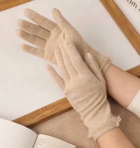 Зимові модні жіночі теплі трикотажні кашемірові довгі рукавички індивідуального дизайну розкішні трикотажні однотонні рукавички єдиного розміру для жінок