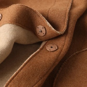 aangepaste 100% pure kasjmier kledingjas effen kleur eenvoudige casual grote maat kasjmier trui