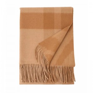 اپنی مرضی کے مطابق ڈیزائنر سرمائی خواتین کیشمیری سکارف لیڈیز فیشن ٹیسل چیک 100% خالص کیشمی شال سکارف چوری