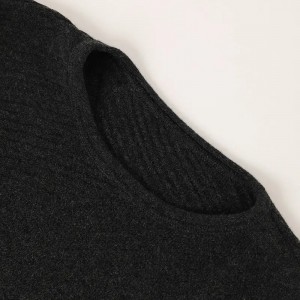prilagođeni zimski jednobojni pleteni pulover s okruglim izrezom od čistog kašmira prilagođen modni ženski džemper dugih rukava veće veličine