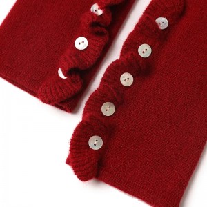 bonics guants de caixmir d'hivern personalitzats per a dones, llargs i de luxe, màgics i càlids, de moda de punt, guants de dona amb botons