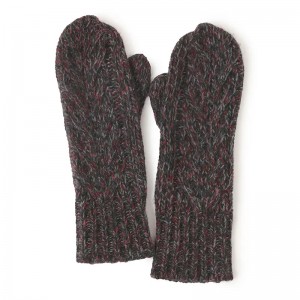 guanti in cashmere da donna in filato di erica di design guanti in pile di lana caldi da donna lavorati a maglia moda personalizzata