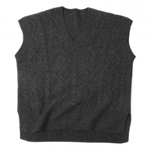 カスタム編みファッション快適なカシミヤ V ネック女性セーター ケーブル デザイン ノースリーブ男性プルオーバー
