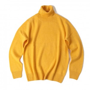 Pemborong OEM Berkualiti Tinggi Panas Wanita Kapas Kasmir Rajutan Bulu Musim Sejuk Knit Turtleneck Sweater