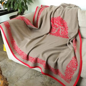 Inner Mognolia Jacquard-Decken und -Überwürfe aus reinem Kaschmirstrick für Zuhause, Hotel, Reisen, Winter, warme Kaschmirdecke