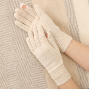 Label tersuai Ketibaan baharu sarung tangan panas musim sejuk uniseks rajutan sarung tangan bulu pepejal wanita dan lelaki sarung tangan bulu