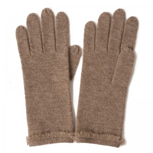 Նոր նորաձև կաշմիր պարզ տրիկոտաժե ձեռնոցներ և ձեռնոց կանանց ձմեռային տաք ձեռնոցներ սենսորային էկրան