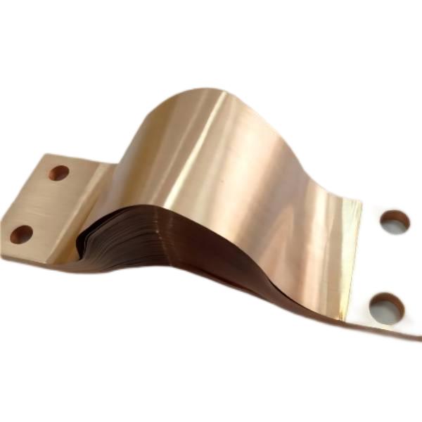 Pabrik Customized China Copper Braid karo Soft Conductive Connection Flat Tembaga