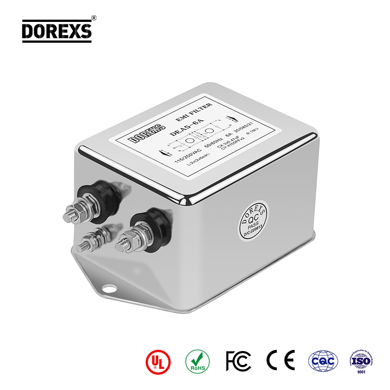 Однофазный фильтр электромагнитных помех с высоким затуханием серии DEA5 — номинальный ток 20–30 А Рекомендуемое изображение