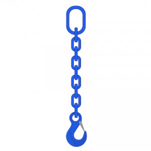 Grade 100 (G100) Chain Slings – Dia 8mm EN 818-4 One Leg Sling With Shortener