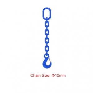 Eslingues de cadena de grau 100 (G100) - Eslinga de cadena d'una cama EN 818-4 de 10 mm de diàmetre