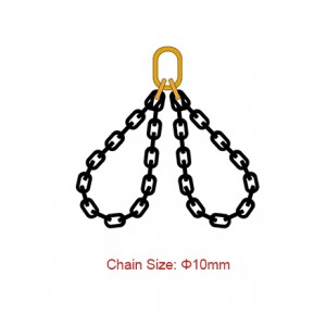 Izihlilingi ze-Chain zeBanga lama-80 (G80) – I-Dia 10mm EN 818-4 Indwayimane Engapheli Imilenze Emibili