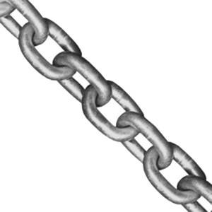 Welded Iron Steel Galvanized Link Chain 5mm DIN5685A Short Chain
