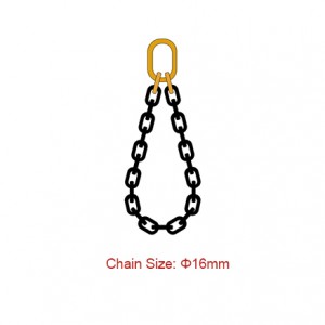 Ọkwa 80 (G80) Chain Slings – Dia 16mm EN 818-4 Otu ụkwụ na-adịghị agwụ agwụ
