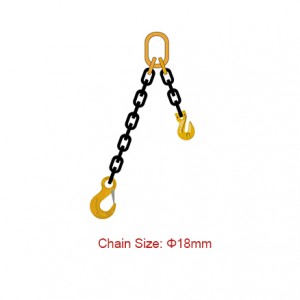 Papa 80 (G80) Chain Slings – Dia 18mm EN 818-4 Hoʻokahi wāwae maʻa me ka pōkole