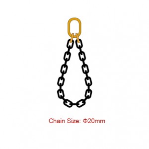 Izihlilingi ze-Chain zeBanga lama-80 (G80) – i-Dia 20mm EN 818-4 Indwayimane engapheli umlenze owodwa