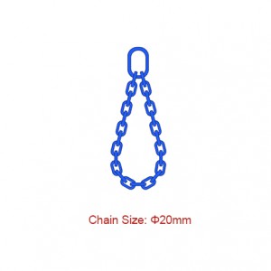 Ọkwa 100 (G100) Chain Slings - Dia 20mm EN 818-4 Sling Otu Ụkwụ