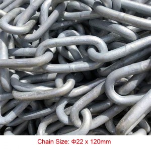 Fishing Chain – 22*120mm DIN763, DIN764, DIN766 Aquaculture Mooring Chains