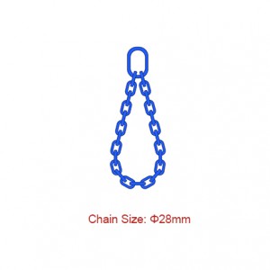 Ланцюгові стропи класу 100 (G100) – Діаметр 28 мм EN 818-4 Нескінченна стропа з однією ногою