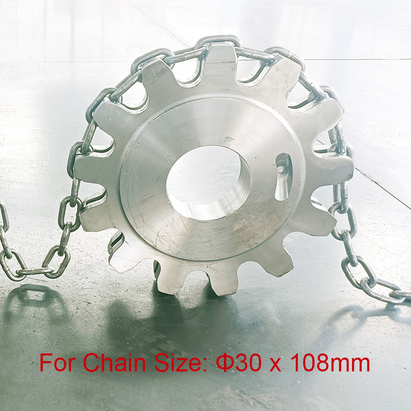 Round Link Chain Tandhjul – til 30*108 mm Rund Link Chain Skovl Elevator / Scraper Conveyor Udvalgt billede